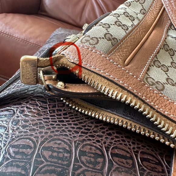 Authentic Gucci Tote Bag in GG Canvas Brown - Picture 13 of 14